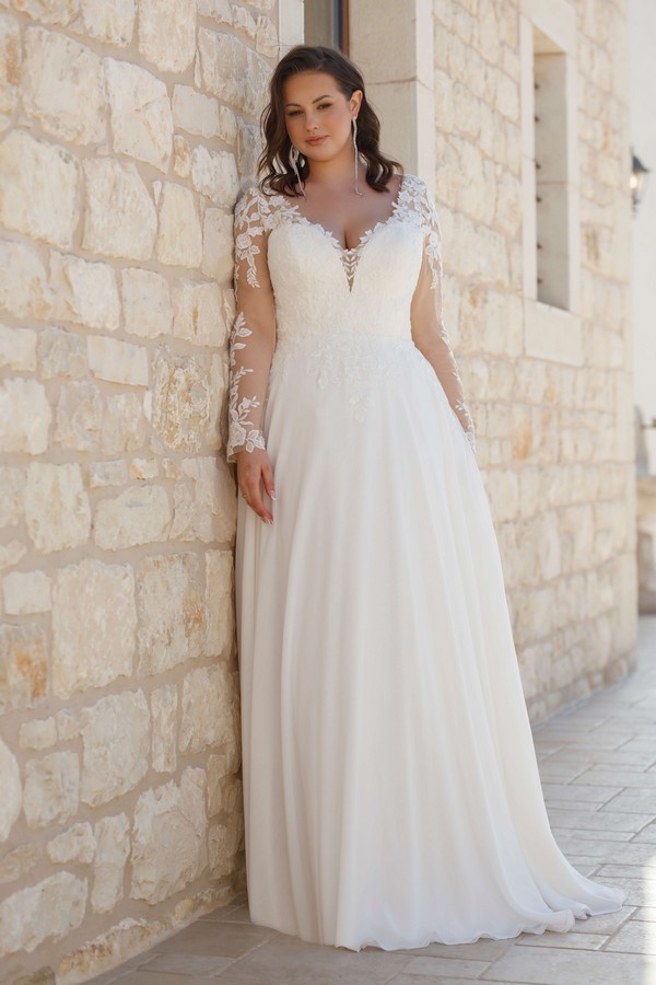 Brautkleid curvy standesamt schlicht