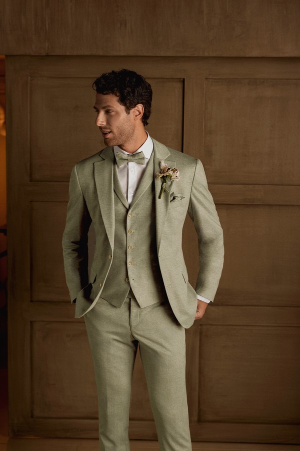 Herren 25 Anzug Herren Wilvorst helles grün, Salbei, Grünton.