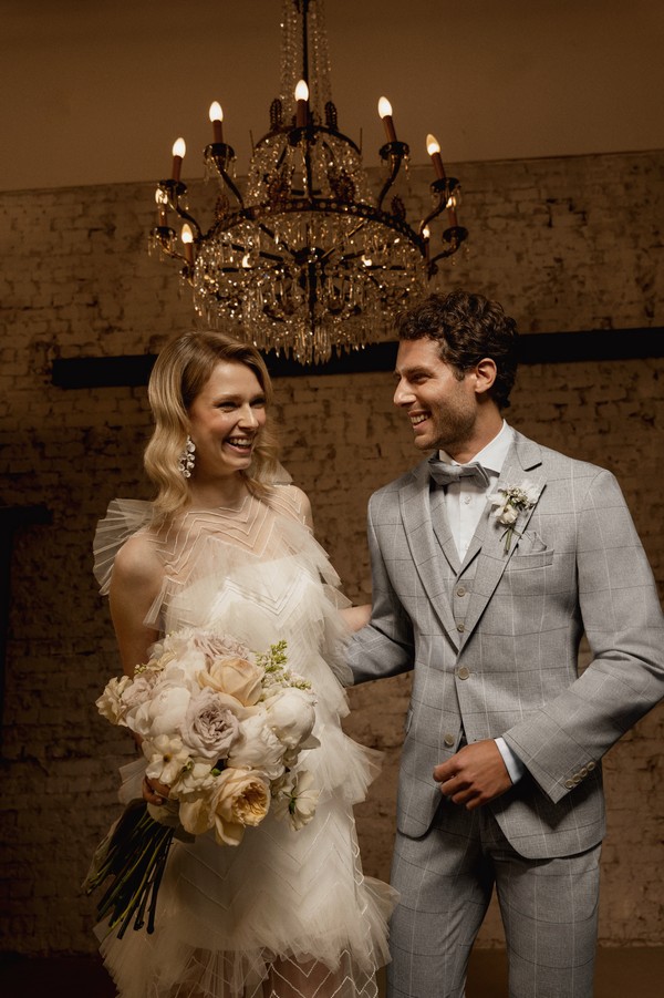 Herren 23 Karieter Anzug von Wilvorst mit Fliege und WEste