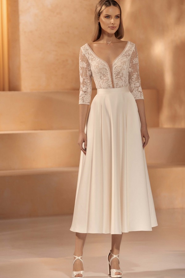 Brautbody mit Rock kombiniert