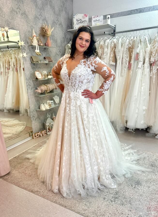 Brautkleid A-Linie Tres Chic blush