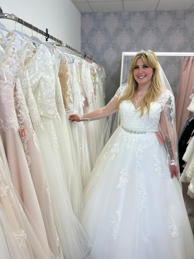 Brautkleid A-Linie mit langen Ärmeln von Jarice