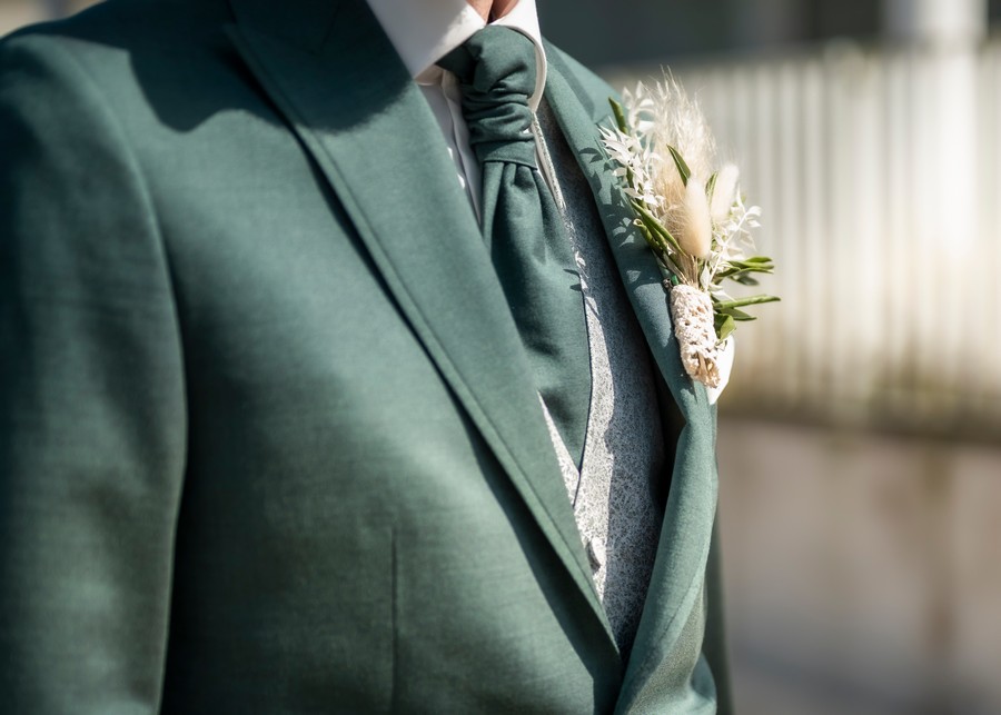 Herren 53 Grüner Anzug Details